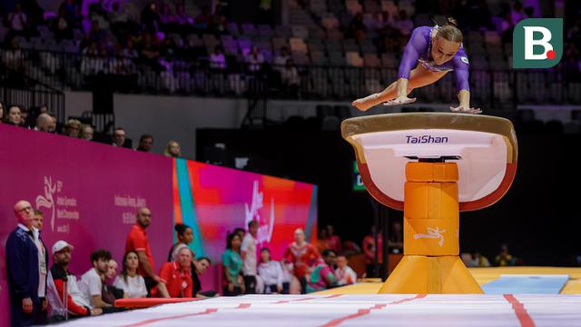 Foto: Tambah Dua Medali, Angelina Melinkova Catatkan Dominasi di Kejuaraan Dunia Gimnastik 2025