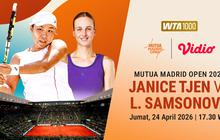 Live Streaming Madrid Open 2026: Janice Tjen vs L. Samsonova, Eksklusif di Vidio