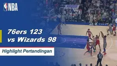 Sixers mengalahkan Wizards setelah penampilan double-double dari Joel Embiid, mencetak 16 point dan 15 rebound 123-98