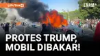 Kericuhan pecah dalam aksi protes imigrasi di Los Angeles, Minggu malam. Gas air mata ditembakkan ke arah demonstran yang mendekati pasukan Garda Nasional dan meneriakkan slogan perlawanan.