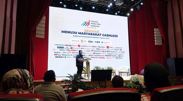 Menteri BUMN Erick Thohir dalam diskusi bertajuk Menuju Masyarakat Cashless yang digelar AMSI DKI Jakarta, Rabu (3/8/2022).