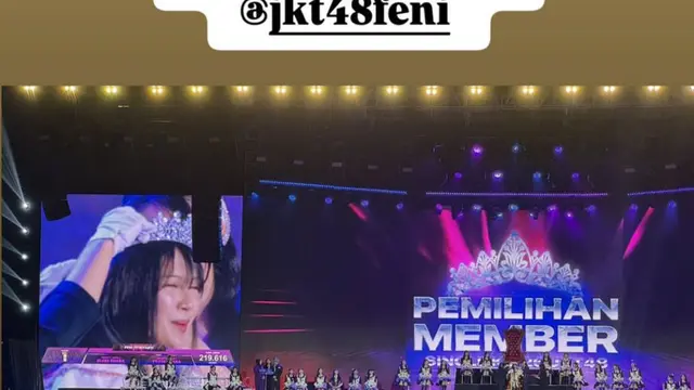 Potret Haru Feni JKT48 Raih Juara di Senbatsu Sousenkyo 2024 (credit: https://www.instagram.com/jkt48feni/)