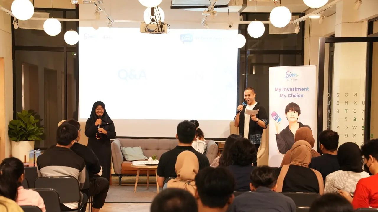 Sinarmas Sekuritas melalui SimInvest bekerjasama dengan Platform Belajar Branding, DNVB mengadakan seminar "The Power of Content Marketing”.(Dok Sinar Mas)