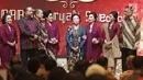 Pendiri PT Mustika Ratu Tbk, Mooryati Soedibyo memberi sambutan saat perayaan  ulang tahunnya yang ke 90 di Jakarta, Jumat (5/1). Mooryati Soedibyo menggelar syukuran atas panjang yuswo atau panjang umur yang ke 90. (Liputan6.com/Herman Zakharia)