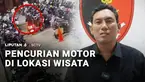 Yang juga mengintai saat liburan tiba adalah pencurian kendaraan. Tak sadar remote kunci kendaraannya terjatuh, seorang wisatawan kehilangan motor yang diparkir.