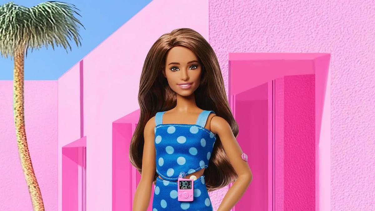 Tampilan Modis Boneka Barbie dengan Diabetes Tipe 1, Pakai Dress Polkadot dan Monitor Glukosa