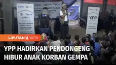 Untuk menghibur ratusan anak-anak terdampak gempa, YPP SCTV-Indosiar menghadirkan pendongeng nasional di tenda pengungsian, di dua kecamatan, Kabupaten Cianjur, Jawa Barat. YPP juga membawa mobil literasi media.