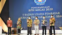 BPH Migas menggandeng Media ekonomi terintegrasi terbesar di Indonesia, CNBC Indonesia menggelar Malam Puncak "Penghargaan BPH Migas 2020 dan Penyerahan Sertifikat ISO 37001 Sistem Manajemen Anti Penyuapan", di Hotel Westin Jakarta.(08/12/2020).