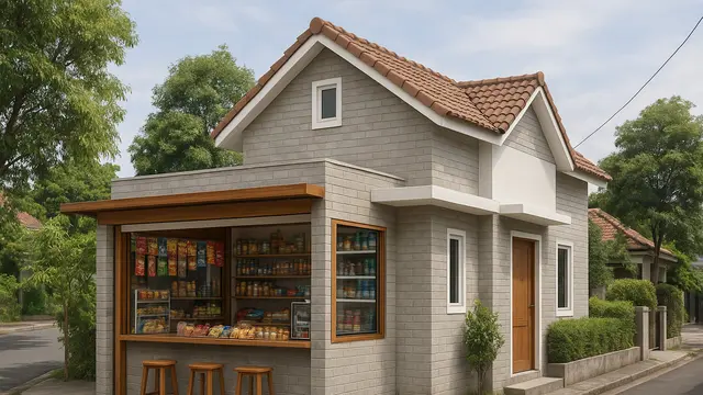 7 Desain Rumah Plus Warung, Solusi Hunian Sekaligus Usaha Kecil yang Fungsional