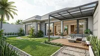 9 Ide Rumah 1 Lantai dengan Halaman Belakang Luas, Cocok untuk Keluarga Modern