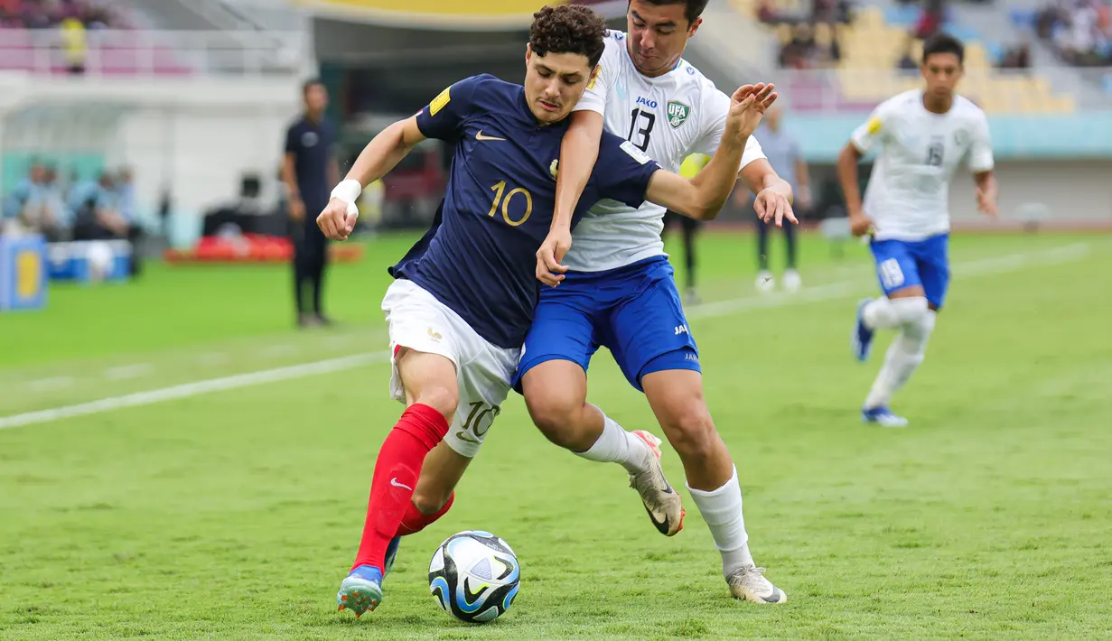 <p>Prancis melangkah ke semifinal Piala Dunia U-17 2023 usai menaklukkan Uzbekistan 1-0. (LOC WCU17/NFL)</p>