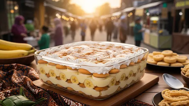 Resep Banana Pudding Tanpa Oven dan Mixer, Viral Diburu untuk Takjil 2026