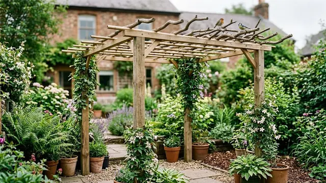 Pergola Mini dengan Ranting