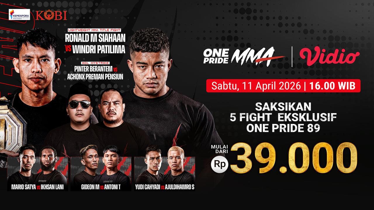 Live Streaming One Pride 89 MMA Eksklusif di Vidio