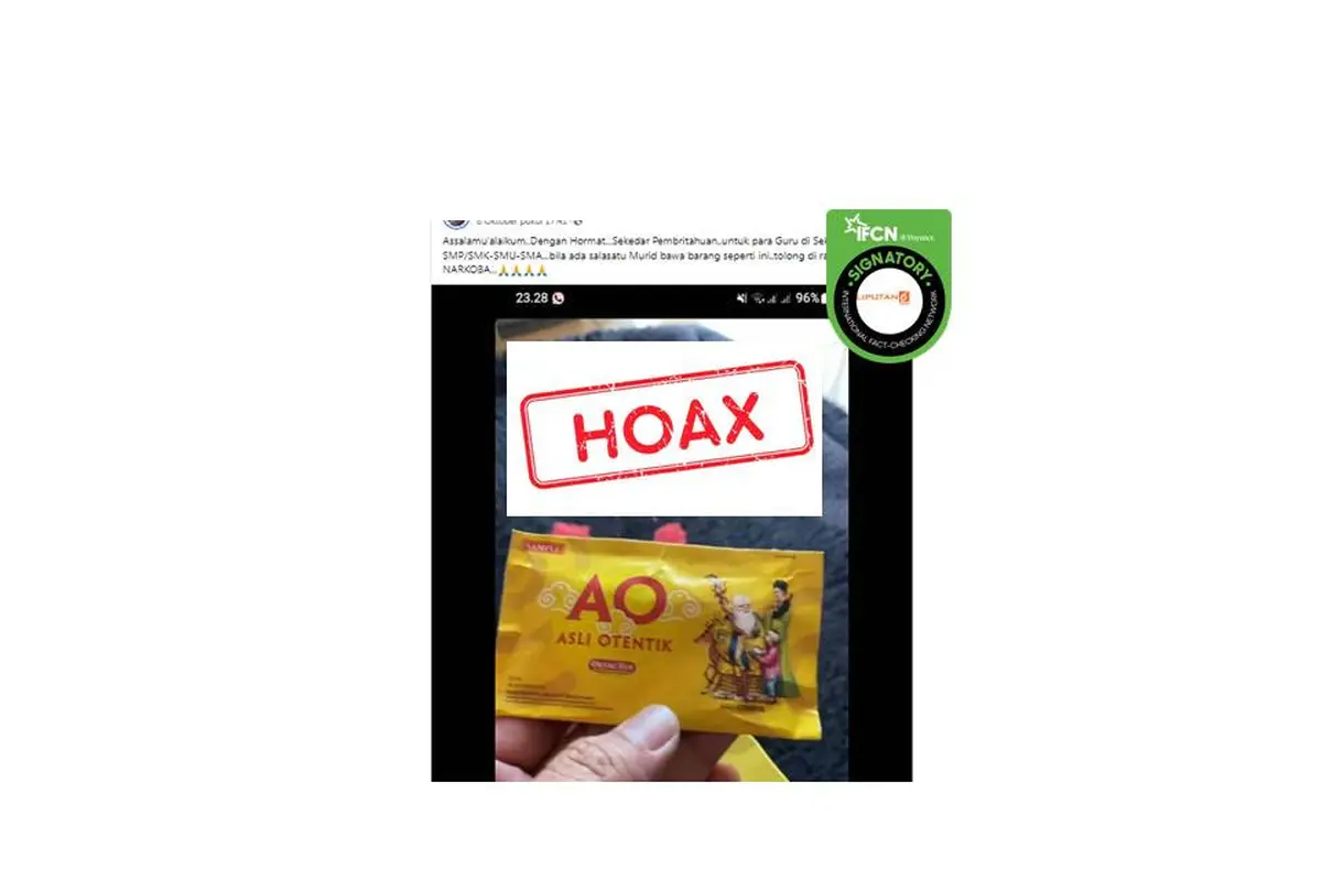 Cek Fakta minuman alkohol dalam sachet