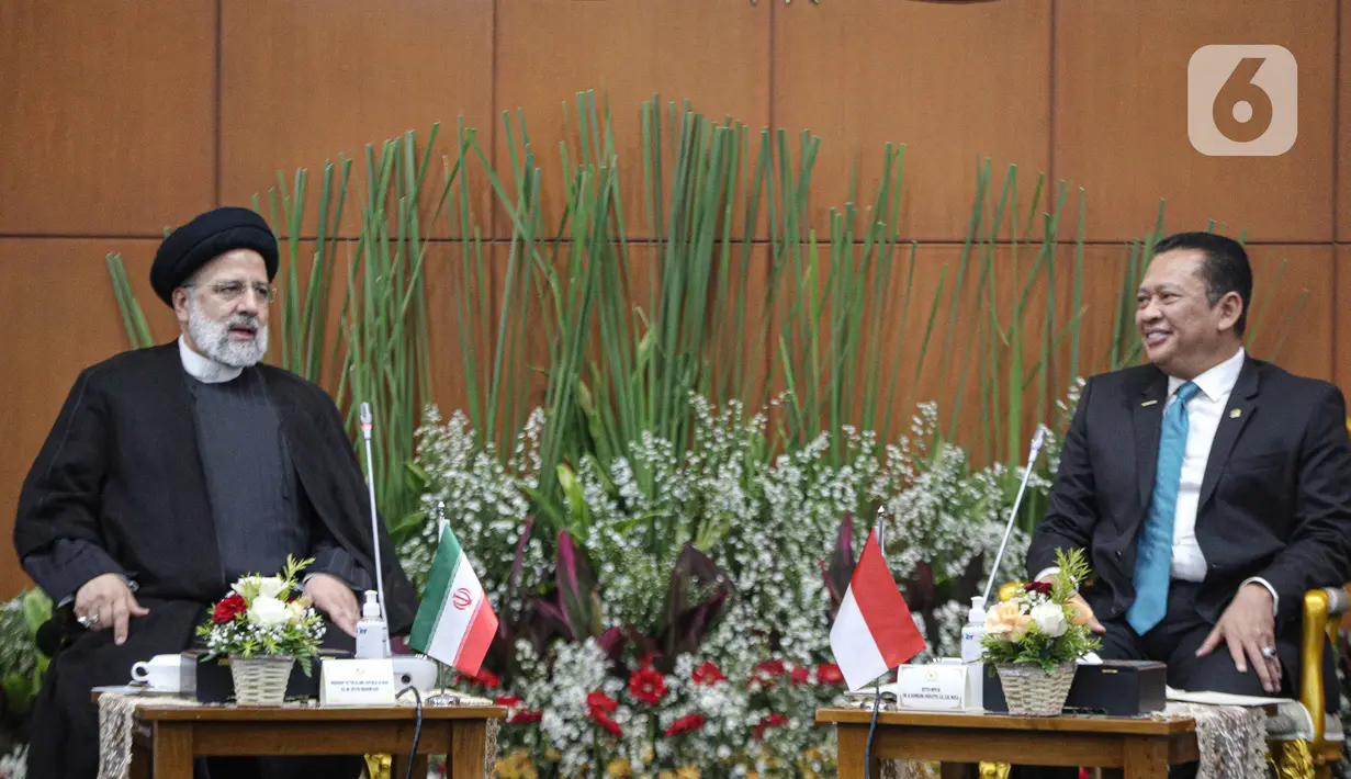 Bambang Soesatyo atau Bamsoet menyambut hangat  kunjungan Presiden Iran Ebrahim Raisi ke Indonesia. (Liputan6.com/Faizal Fanani)
