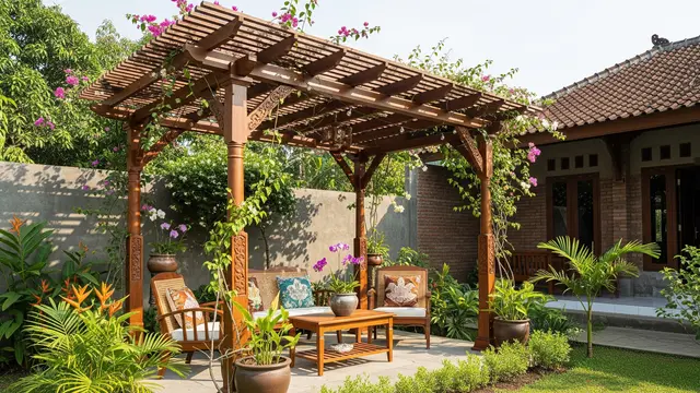 Desain Pergola Kayu untuk Taman Rumah/Gemini AI