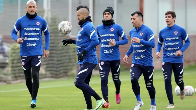 Sesi Latihan Chile Jelang Duel Lawan Brasil di Copa America 2021