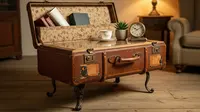 7 Ide Koper Bekas Disulap jadi Meja Vintage yang Estetik, Unik dan Mudah Ditiru