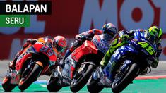 Berita video balapan MotoGP Belanda yang berjalan seru dan ketat, di mana Marc Marquez menjadi juara dan Valentino Rossi finis di posisi ke-5.