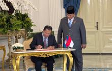 Dikawal Pasukan Berkuda, Prabowo Sambut Presiden Senat Kamboja di Istana