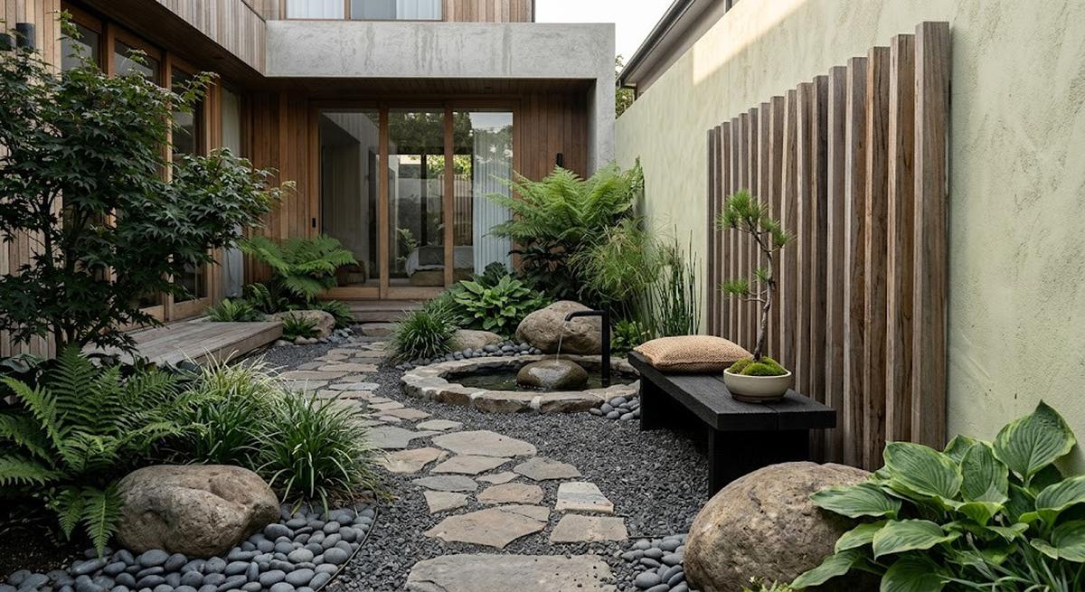 Inspirasi Taman Bertekstur tanpa Banyak Warna (AI Generated)