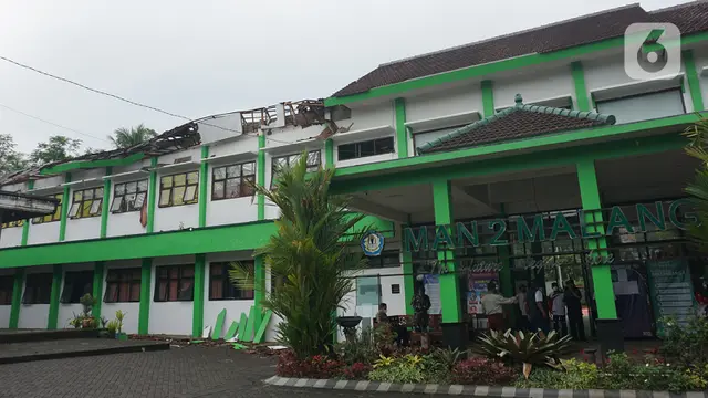 Kondisi MAN 2 Malang yang Rusak Berat Diguncang Gempa