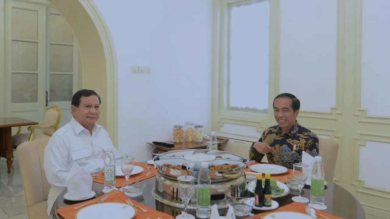 Presiden Jokowi bertemu dengan Ketua Umum Partai Gerindra Prabowo Subianto