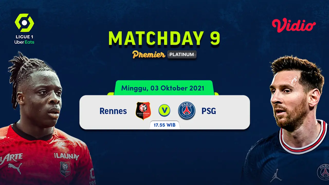 Jadwal dan Live Streaming Liga Prancis Ligue 1 2021/2022 Pekan Kesembilan di Vidio