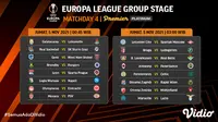 Jadwal dan Live Streaming Liga Europa 2021/2022 Matchday 4 di Vidio Pekan Ini. (Sumber : dok. vidio.com)