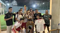 Royal Krakatau, Morrissey, Swissbell Zest Airport, dan Des Indes, sepakat menjadi juara bersama pada Asatu Cup Hoteliers. (Bola.com/Zulfirdaus Harahap)