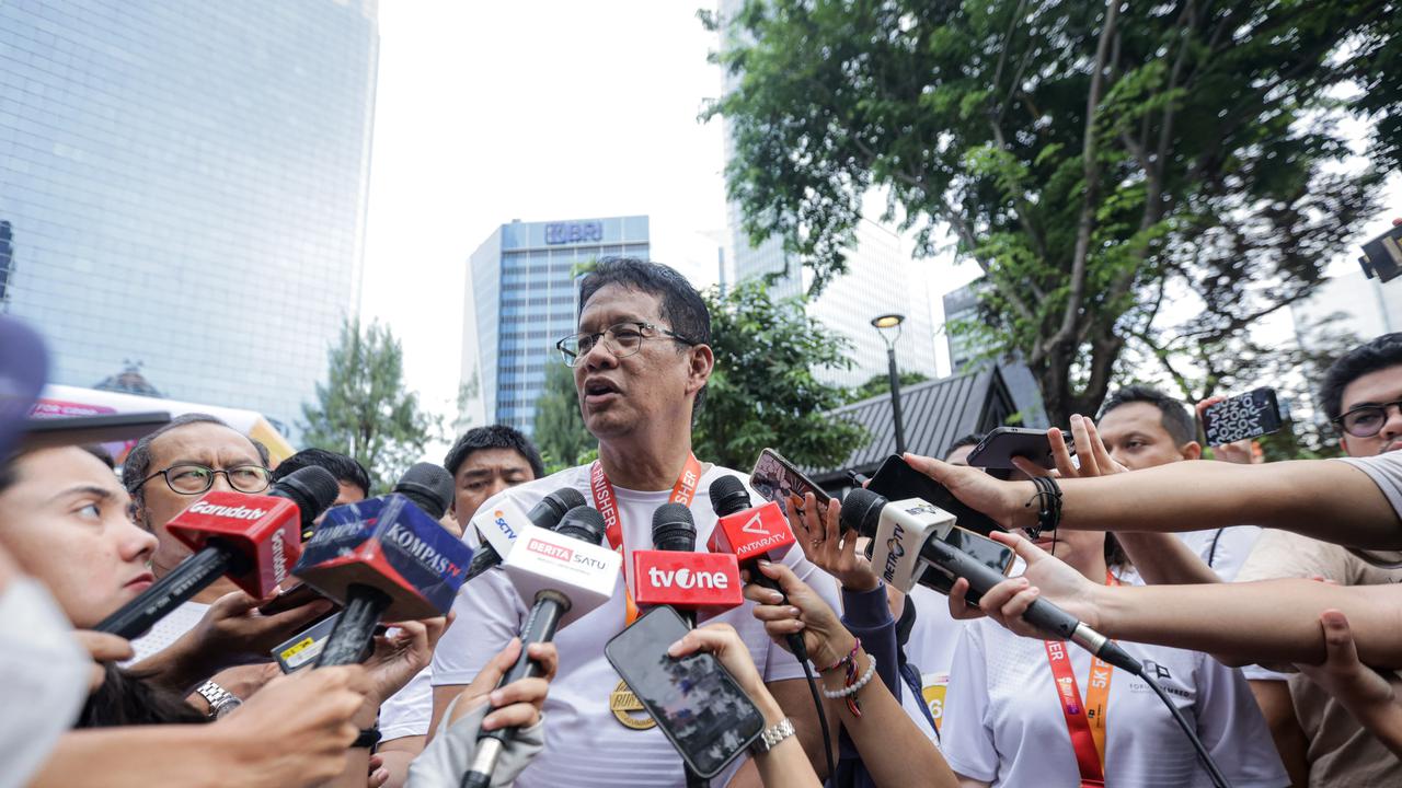 menkeu purbaya di acara Run for Good Journalism 2025