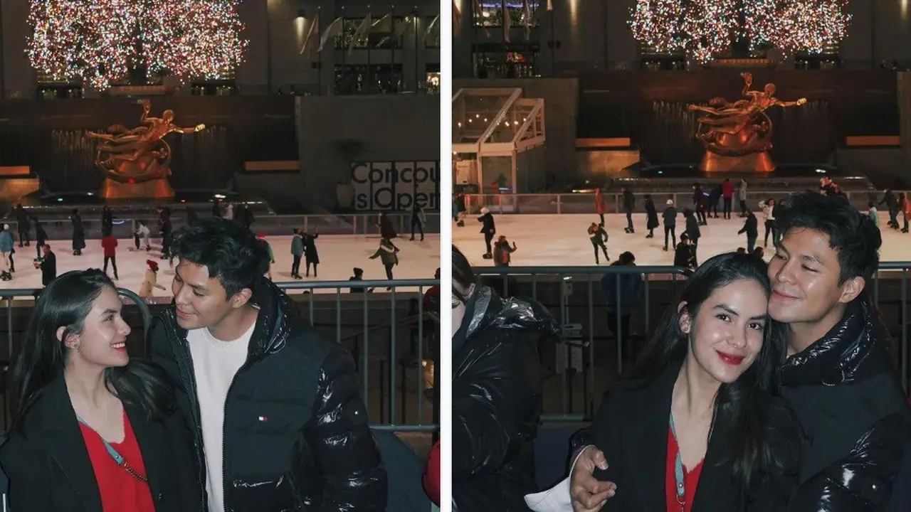 Steffi Zamora dan Fero Walandouw di New York City (Foto: Instagram/@fero_walandouw/@miguelabulhajat)