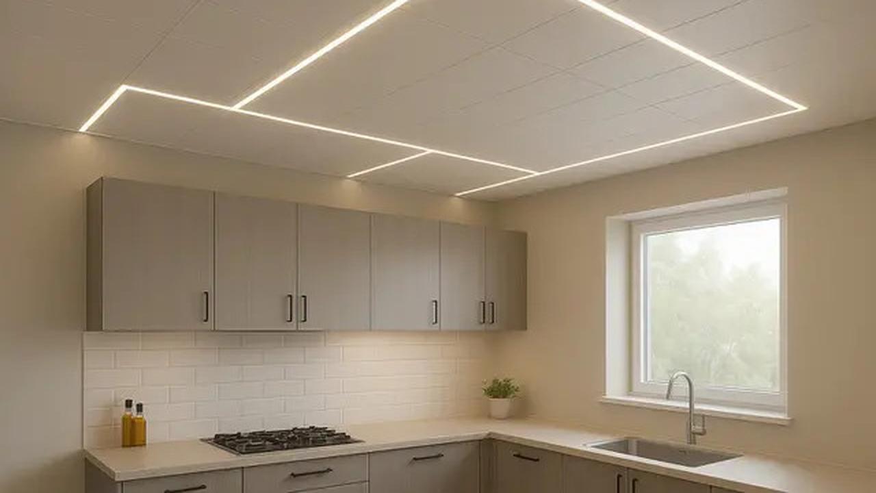 7 Model Plafon PVC Dapur dengan Lampu LED Tersembunyi, Bikin Ruangan Lebih Elegan dan Modern