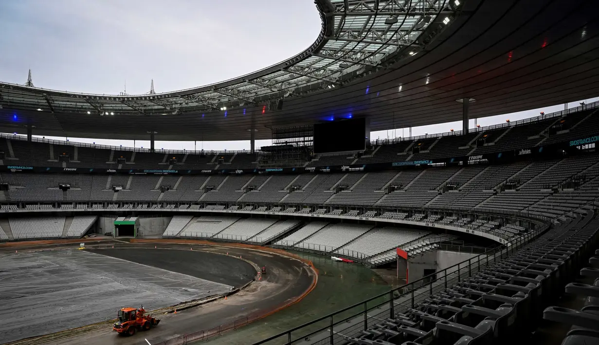Stade de France atau Stadion Nasional Prancis merupakan salah satu venue pertandingan pada Olimpiade Paris 2024. (Miguel MEDINA/AFP)