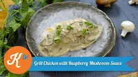 Olahan Ayam Nikmat, Grill Chicken with Raspberry Mushroom Sauce