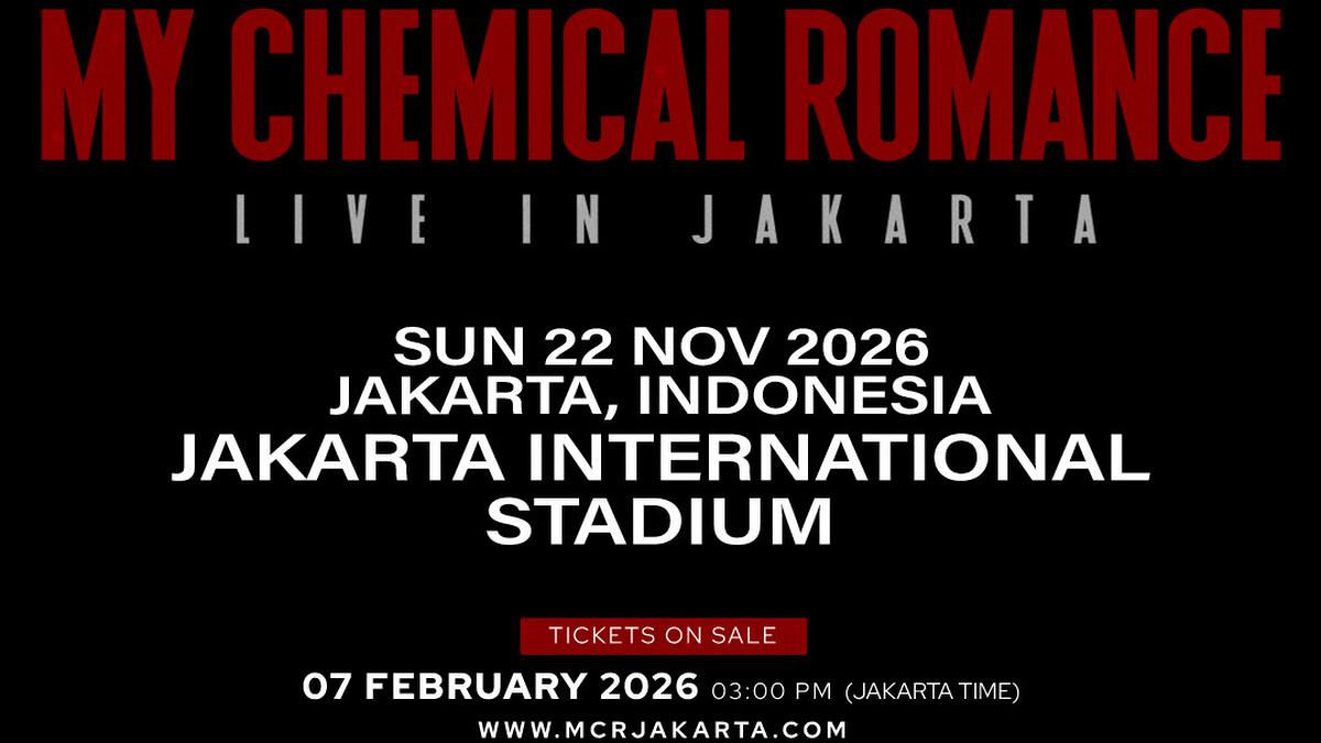 Tiket Konser My Chemical Romance Jakarta Mulai Dijual Siang Ini 7 Februari 2026, Siap-Siap War!