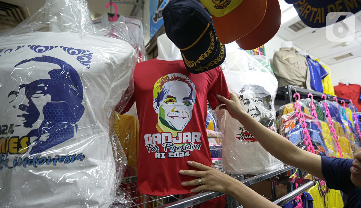 Pembuatan kaos tersebut mulai banyak diproduksi setelah penetapan capres dan cawapres yang diusulkan oleh Partai Politik atau Gabungan. (Liputan6.com/Faizal Fanani)