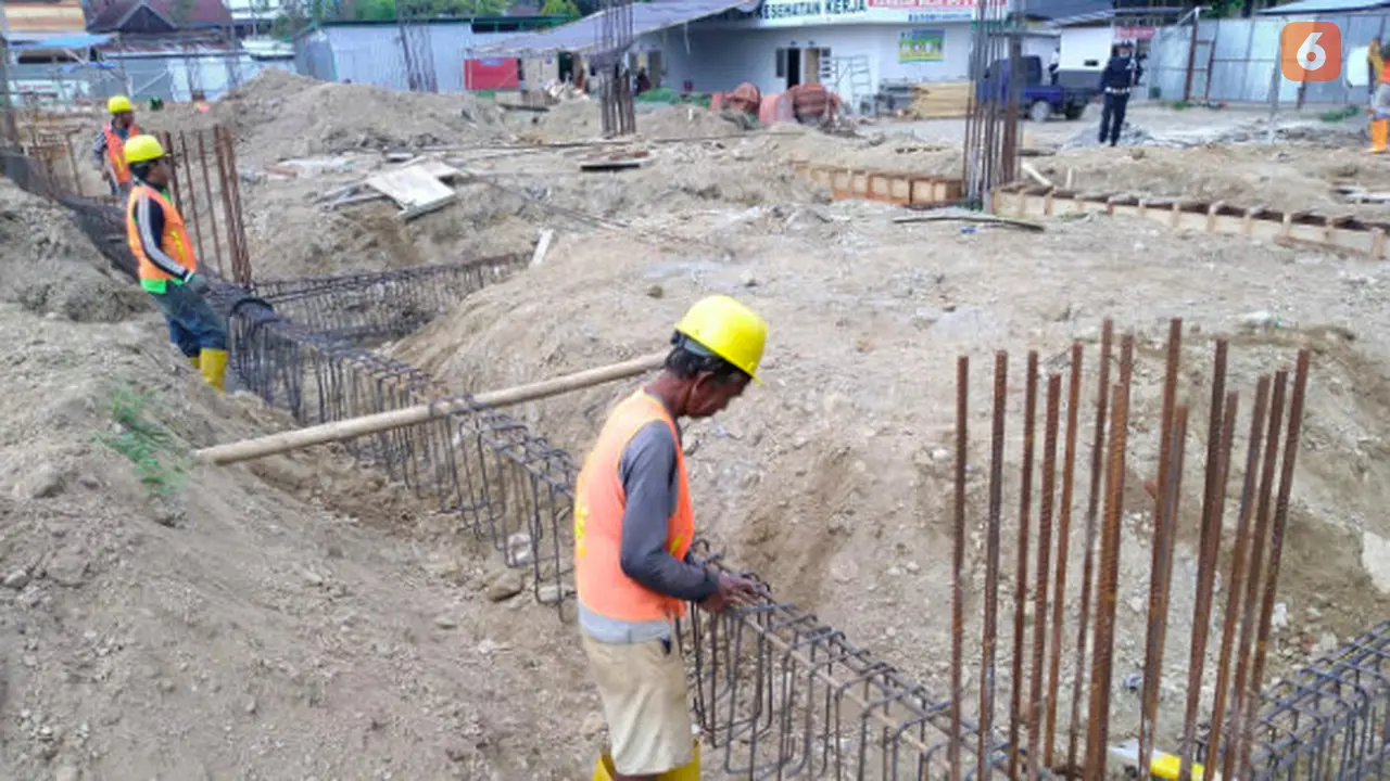 Pembangunan Pasar Tempe di Sengkang (Liputan6.com/Fauzan)