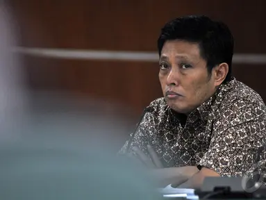 Terdakwa Dirut PT Dutasari Citralaras, Machfud Suroso saat sidang lanjutan di Pengadilan Tipikor, Jakarta, Senin (5/1). (Liputan6.com/Miftahul Hayat)