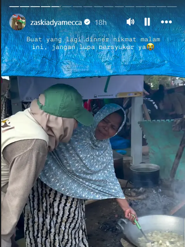 Potret Zaskia Mecca Dirikan Dapur Umum untuk Korban Banjir