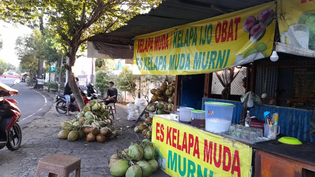 Lapak Penjual Kelapa Muda Gunungkidul