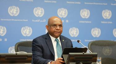 Presiden sesi ke-76 Majelis Umum Perserikatan Bangsa-Bangsa (PBB) Abdulla Shahid