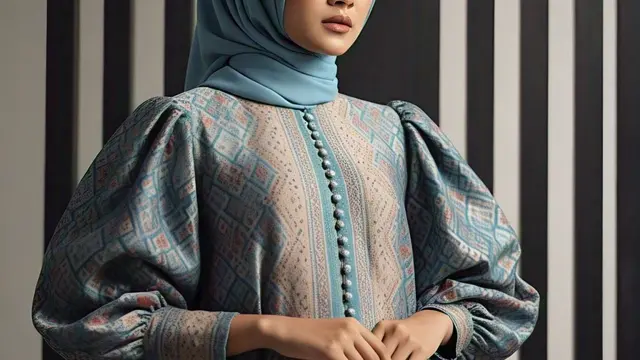 Dress Muslim Lengan Puff 2025/Nurul Diva Kautsar via Meta AI