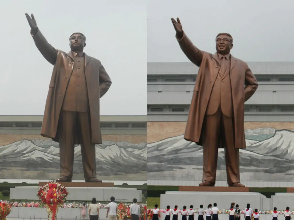Patung Kim Jong-il dan Kim Il-sung (Foto:Wikimedia)