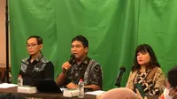 Ketua Umum Asosiasi Pengusaha Indonesia (APINDO), Hariyadi Sukamdani saat konferensi pers perihal Perppu Cipta Kerja. Foto: Tira Santia