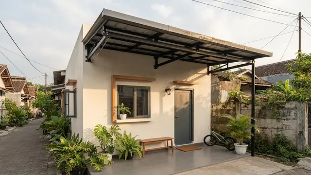 Desain Atap Pelindung Teras Rumah Kecil