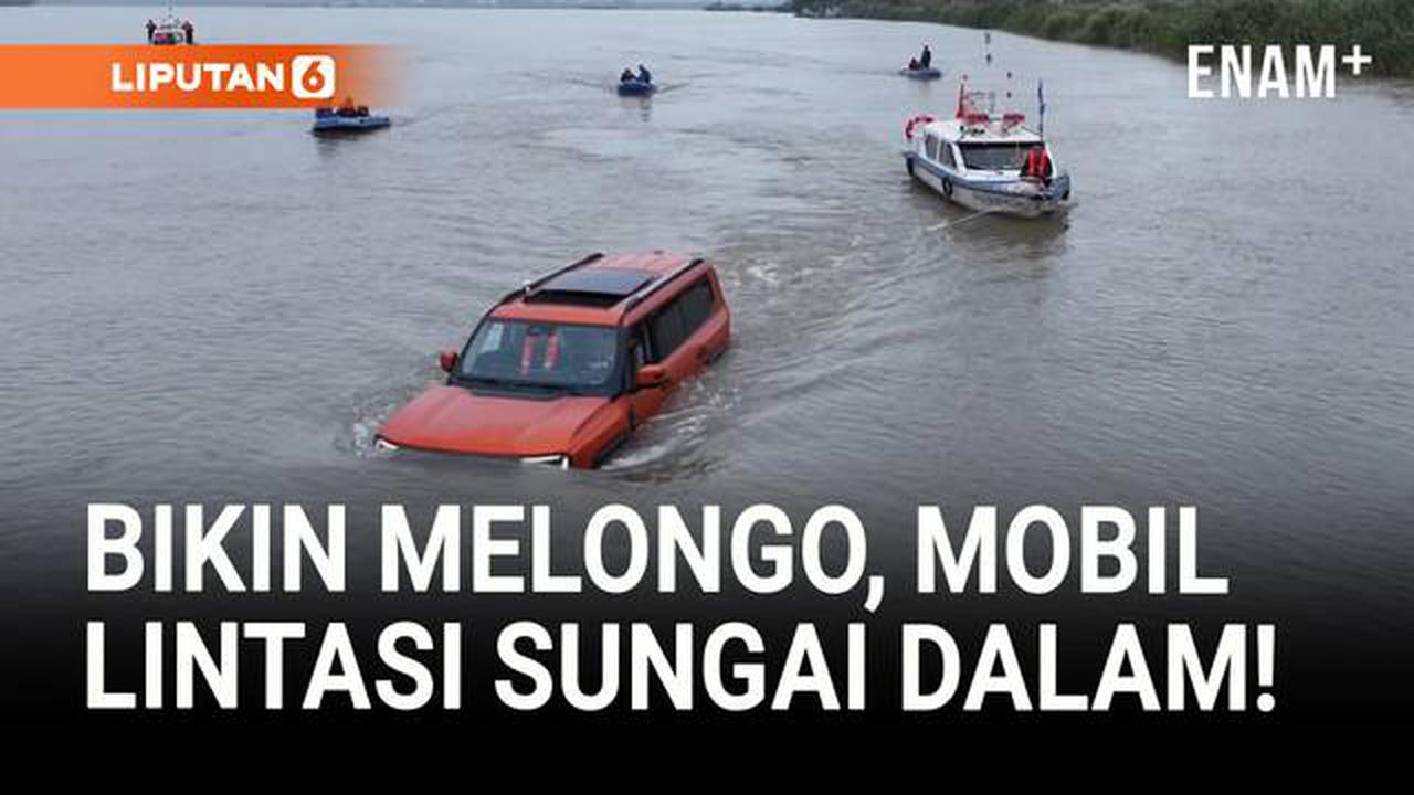 Teknologi Gila! Mobil Sukses Menyebrangi Sungai Deras Tanpa Tenggelam