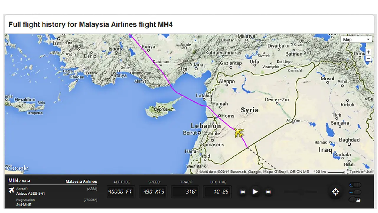 Rute penerbangan MH4
