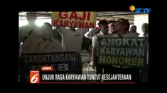 Peringati HUT ke-80 LKBN Antara, karyawan gelar unjuk rasa tuntut perbaikan kesejahteraan.